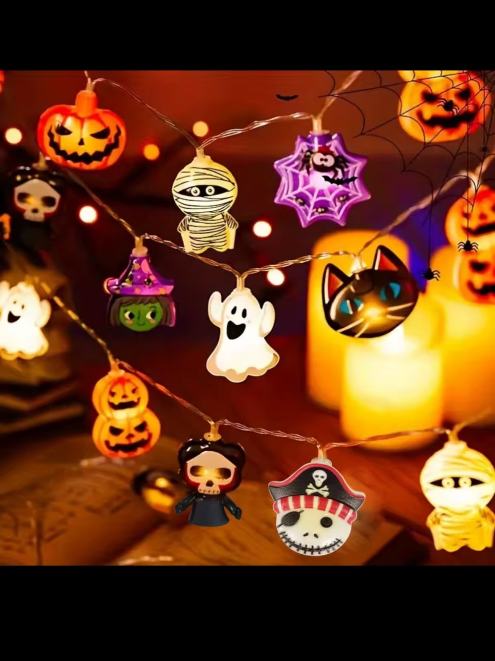 Halloween Character String Lights – Multicolor Festive Decor